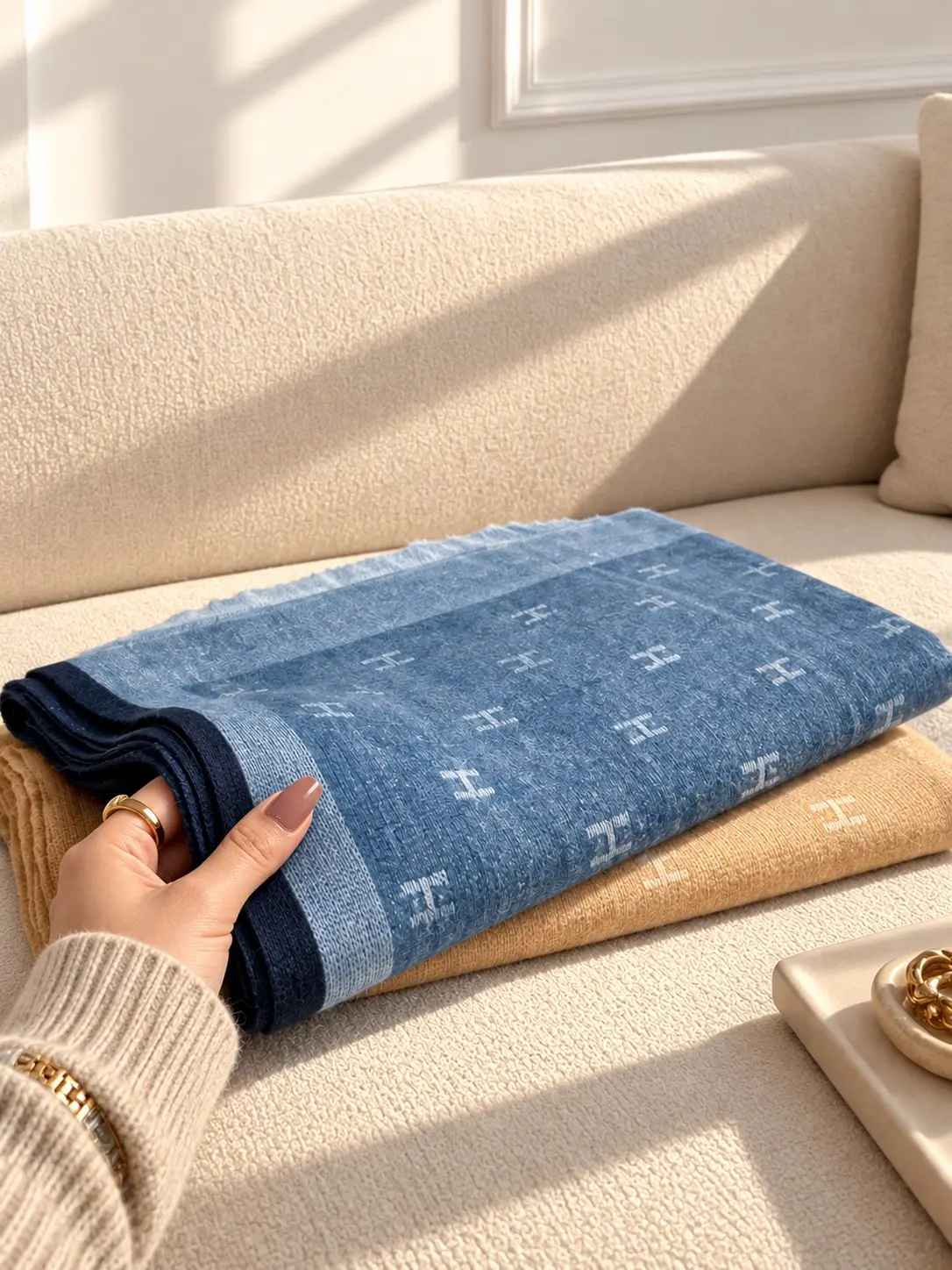شال موهر پشمی هرمس